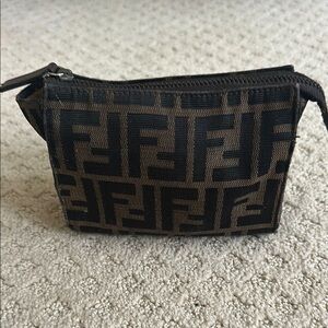 Fendi clutch Brown and Black Monogram Bag